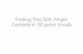 Finding Two Soft-Finger Contacts in 3D point clouds