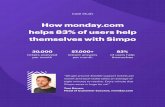 How monday.com helps 83% of users help themselves with Simpo