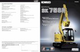 SK75SR-3E Specs - KOBELCO Short Rear Swing Excavator