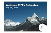 Welcome CIFPs Delegates