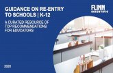 GUIDANCE ON RE-ENTRY TO SCHOOLS | K-12