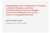 Organization and management of design; a cultural industry ...