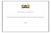 REPUBLIC OF KENYA NATIONAL DISASTER RISK MANAGEMENT …