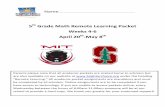5th Grade Math Remote Learning Packet Weeks 4-6 April 20 ...