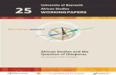 African Studies and the Question of Diasporas