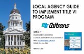 Title VI Presentation LOCAL AGENCY GUIDE TO IMPLEMENT ...