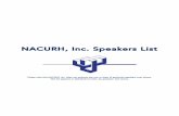 NACURH Speakers List