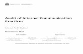 Audit of Internal Communication Practices