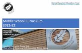 Middle School Curriculum 2021-22