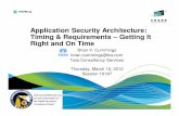 Application Security Architecture: Timing & Requirements ...