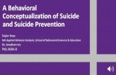A Behavioral Conceptualization of Suicide and Suicide ...