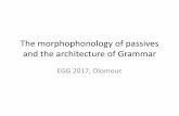 The morphophonology of passives and the architecture of ...