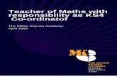 Teacher of Maths with responsibility as KS4 Co-ordinator