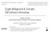 Crypto Background & Concepts SGX Software Attestation