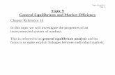 Topic 9 General Equilibrium and Market Efficiency