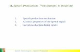 1. Speech production mechanism 2. Acoustic properties of ...