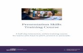 Presentation Skills Training via VC Course