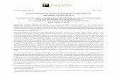 FALCO ANNOUNCES POSITIVE FEASIBILITY STUDY RESULTS ON ...