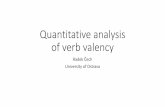 Verb valency quantitative approach