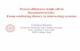 Power-efficiency trade-off in thermoelectricity: From ...