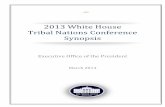 2013 White House Tribal Nations Conference Synopsis