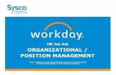 HR Job Aid ORGANIZATIONAL / POSITION MANAGEMENT