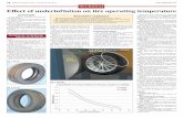 Effect of underinflation on tire operating temperature