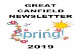 GREAT CANFIELD NEWSLETTER