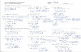 Advanced Algebra/PreCaIculus Unit 1 Review Worksheet ...