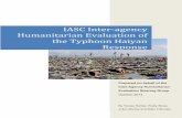 IASC Inter-agency Humanitarian Evaluation of the Typhoon ...