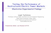 Testing the Performance of Restructured Electric Power Markets