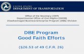DBE Program Good Faith Efforts - Transportation