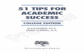51 TIPS FOR ACADEMIC PreviewLINDA O’BRIEN, M.A. SUCCESS
