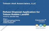 Refuse Disposal Application for Tolson Rubble Landfill