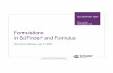 Formulations in SciFinder and Formulus