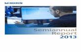 Semiannual Report 2013 - mikron.com