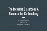 The Inclusive Classroom: A Resource for Co-Teaching