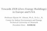 Towards ZEB (Zero Energy Buildings) in Europe and USA