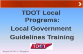 TDOT Local Programs: Local Government Guidelines Training
