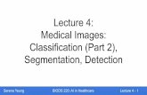 Classification (Part 2), Segmentation, Detection Medical ...