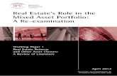 Real Estate’s Role in the Mixed Asset Portfolio: A Re ...