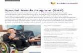 Special Needs Program (SNP)