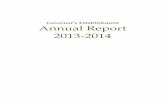 Governor’s Establishment Annual Report 2013-2014