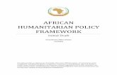 AFRICAN HUMANITARIAN POLICY FRAMEWORK