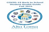 COVID-19 Back to School Student Health Guide Fall 2021