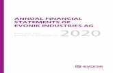 Annual financial statements of Evonik Industries AG 2020