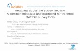 Metadata across the survey lifecycle: A common metadata ...