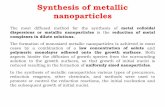 Synthesis of metallic nanoparticles