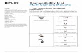 FLIR Camera Mounts Compatibility List