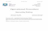 Operational Procedure Security Policy